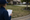 Person in a cap holds a clipboard while surveying a patchy lawn beside a suburban driveway.